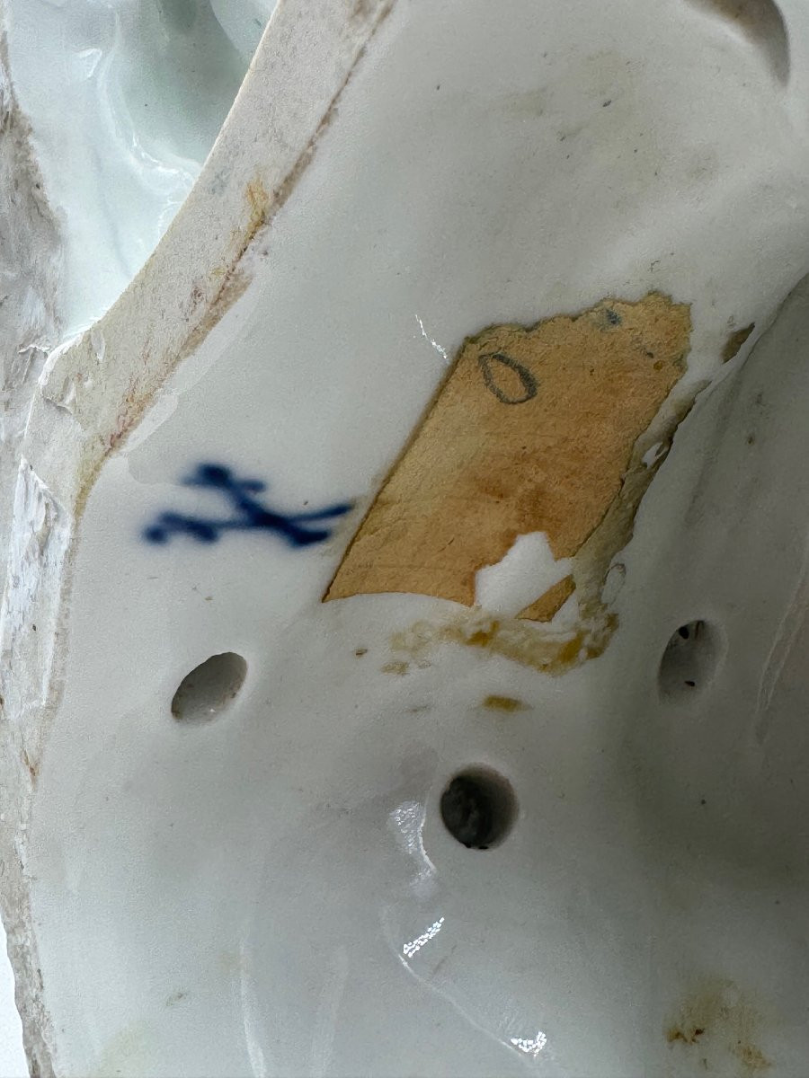 Céramique de Meissen, « Coq sur un tas de bois », fin du XIXe siècle, début du XXe siècle  -photo-4