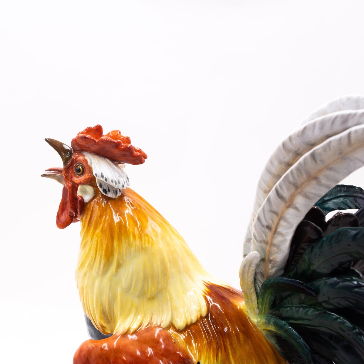 Céramique de Meissen, « Coq sur un tas de bois », fin du XIXe siècle, début du XXe siècle  -photo-2