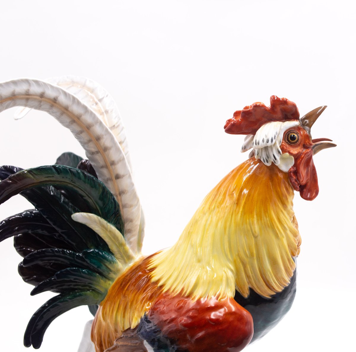Céramique de Meissen, « Coq sur un tas de bois », fin du XIXe siècle, début du XXe siècle  -photo-4
