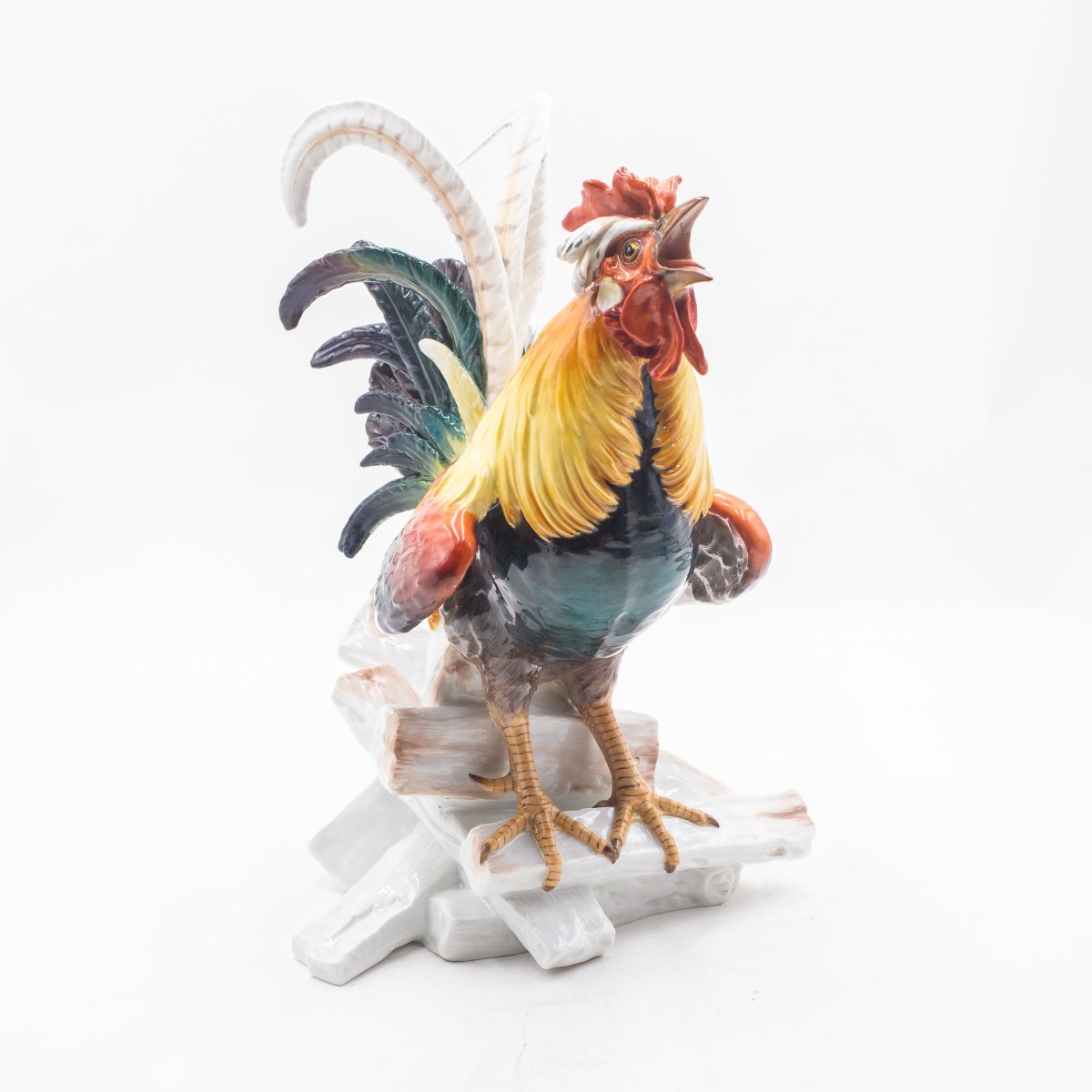 Céramique de Meissen, « Coq sur un tas de bois », fin du XIXe siècle, début du XXe siècle  -photo-7
