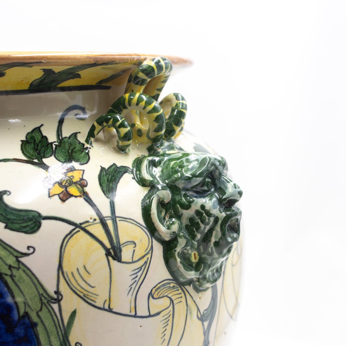 Vase en céramique émaillée et peinte – MAS (Maioliche Artistiche Savonesi), vers 1920-photo-5