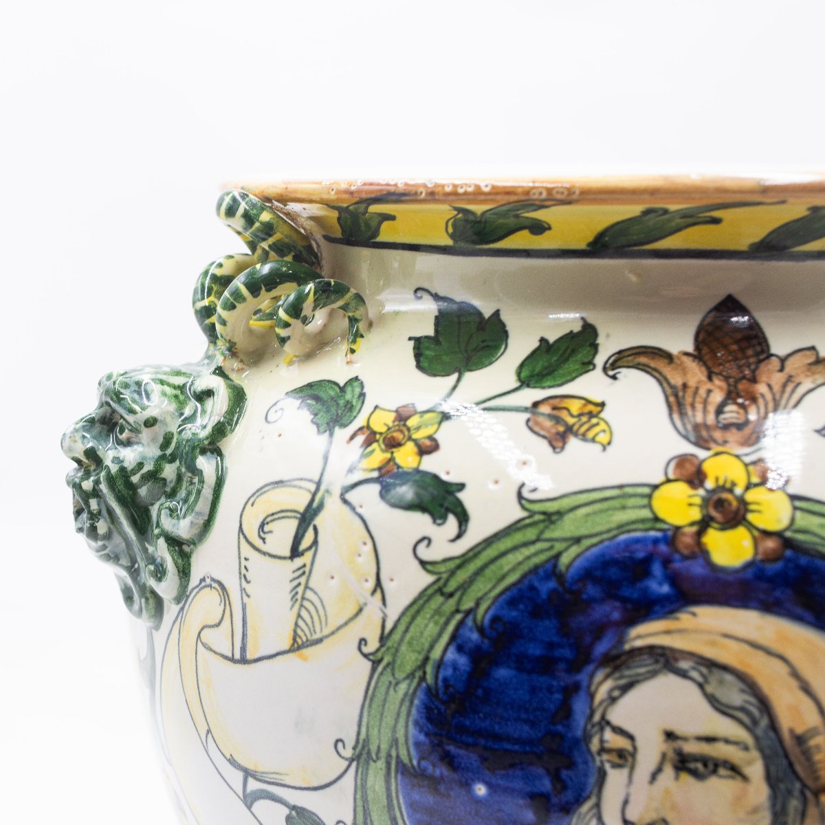 Vase en céramique émaillée et peinte – MAS (Maioliche Artistiche Savonesi), vers 1920-photo-6
