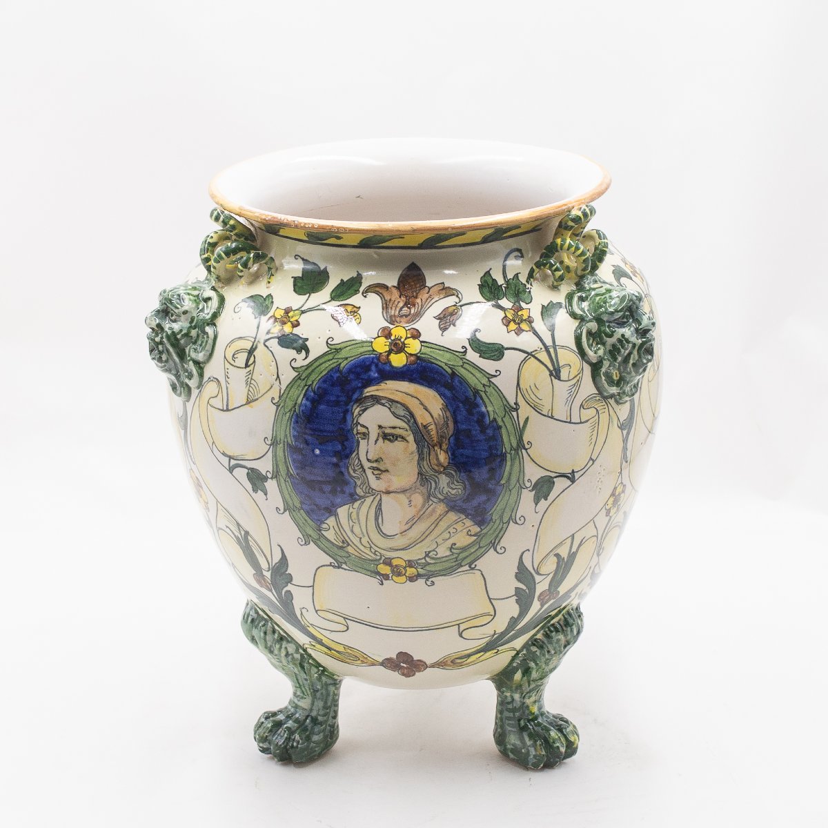 Vase en céramique émaillée et peinte – MAS (Maioliche Artistiche Savonesi), vers 1920-photo-8