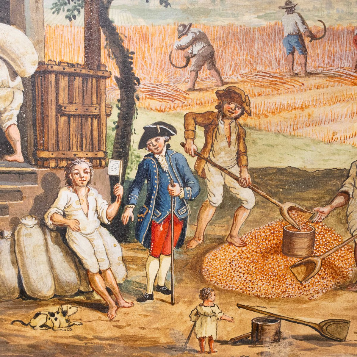 Giovanni Maria Genta, « Les quatre saisons », tempera, fin du XVIIIe siècle-photo-2