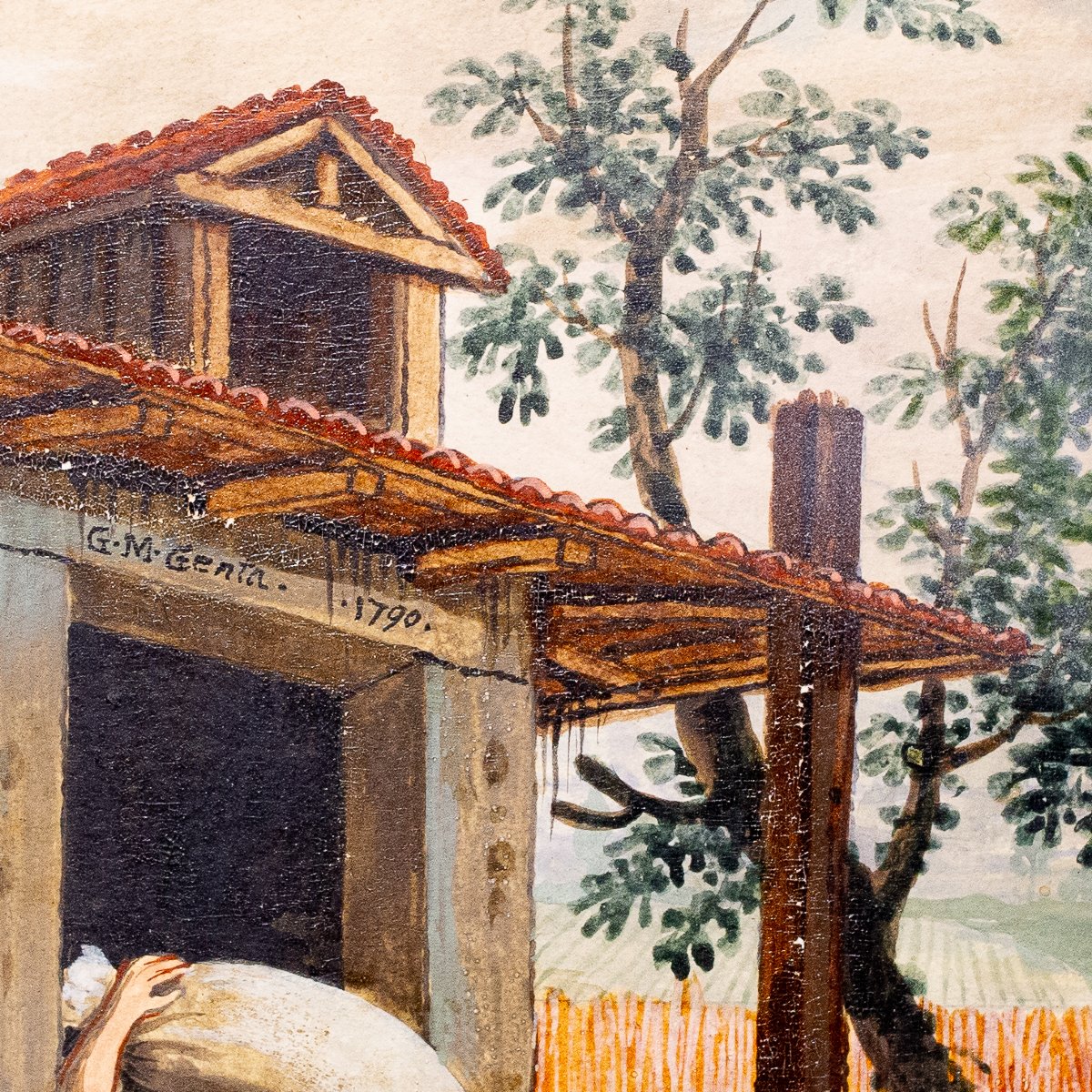 Giovanni Maria Genta, « Les quatre saisons », tempera, fin du XVIIIe siècle-photo-3
