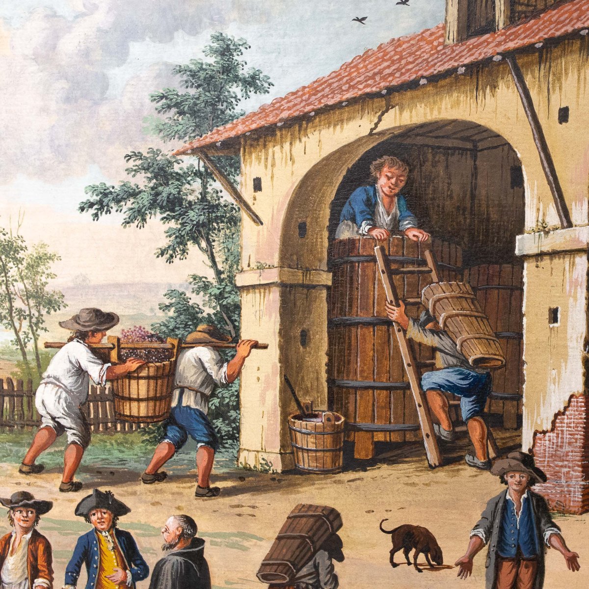Giovanni Maria Genta, « Les quatre saisons », tempera, fin du XVIIIe siècle-photo-5