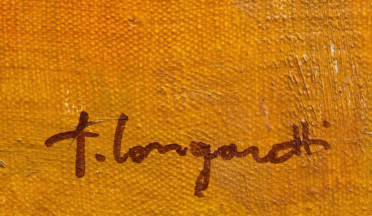 Trento Longaretti, “maternity,” Oil On Canvas, Signed, 1989-photo-3