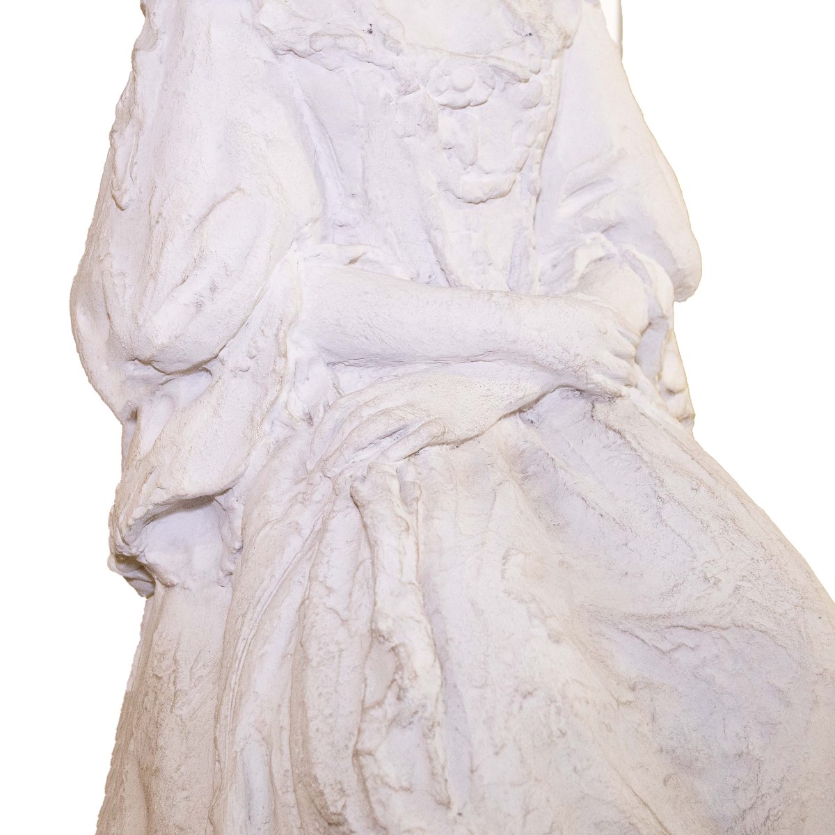 Noble Lady, Plaster Sculpture, 19th Century-photo-4