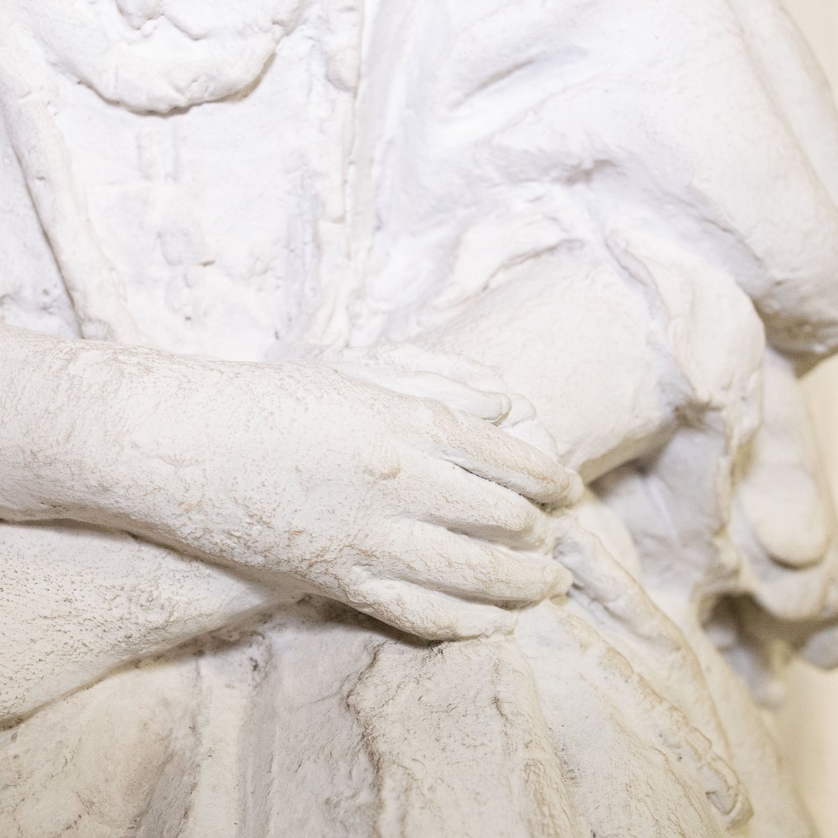 Noble Lady, Plaster Sculpture, 19th Century-photo-6