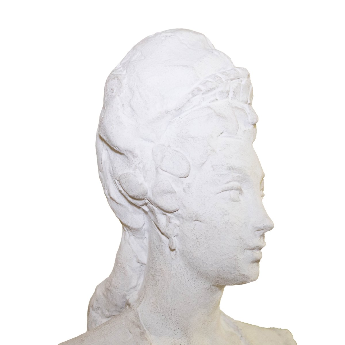 Noble Lady, Plaster Sculpture, 19th Century-photo-7