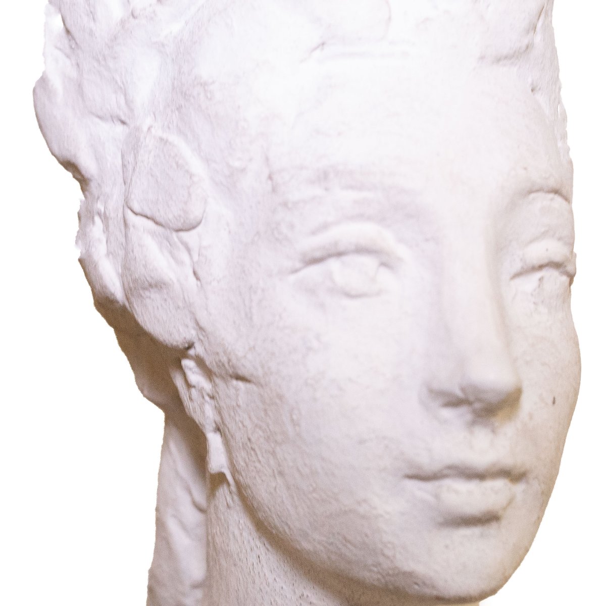 Noble Lady, Plaster Sculpture, 19th Century-photo-8