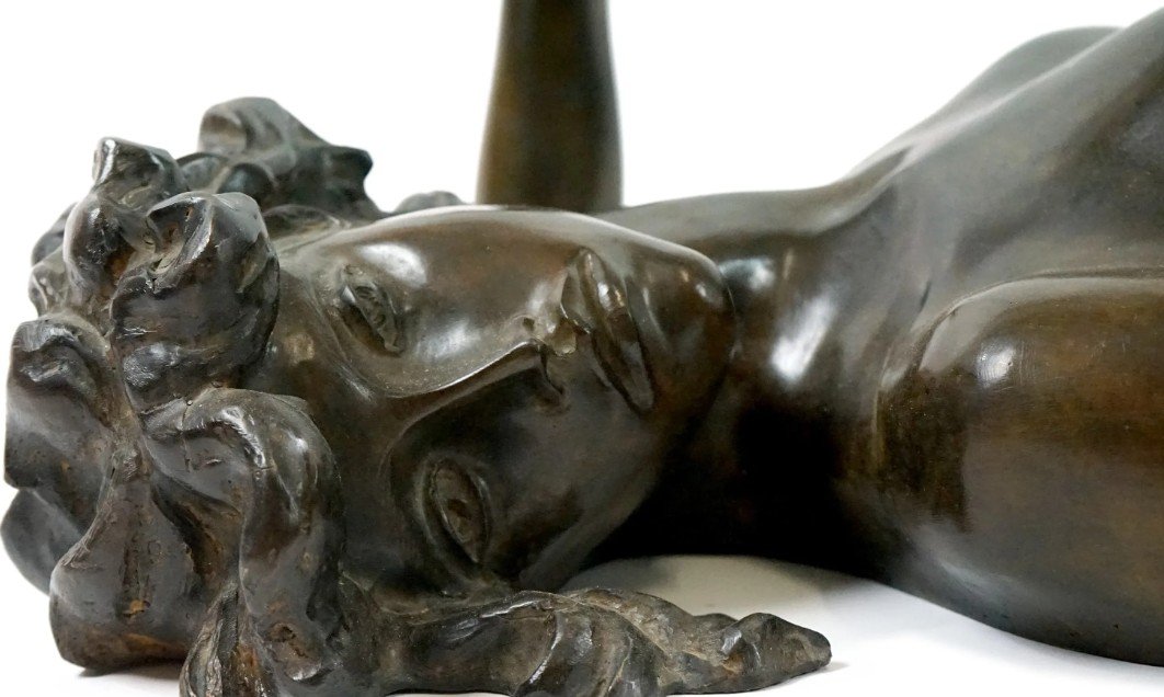 Nu de femme, sculpture en bronze, époque XXe siècle -photo-1