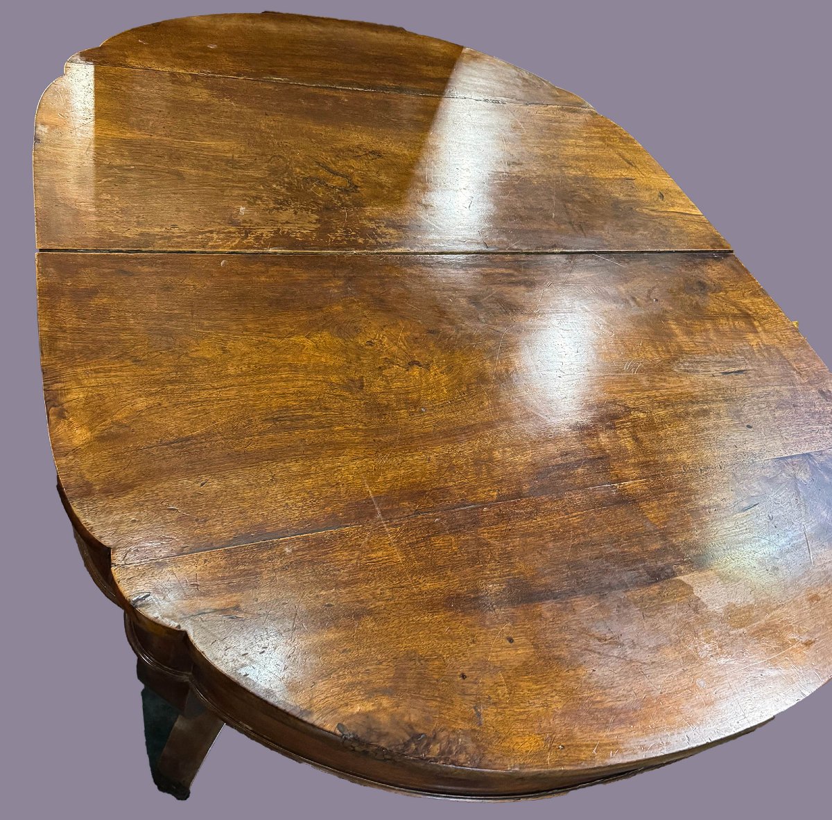 Extendable Piedmontese Basket Table In Walnut, 19th Century-photo-4