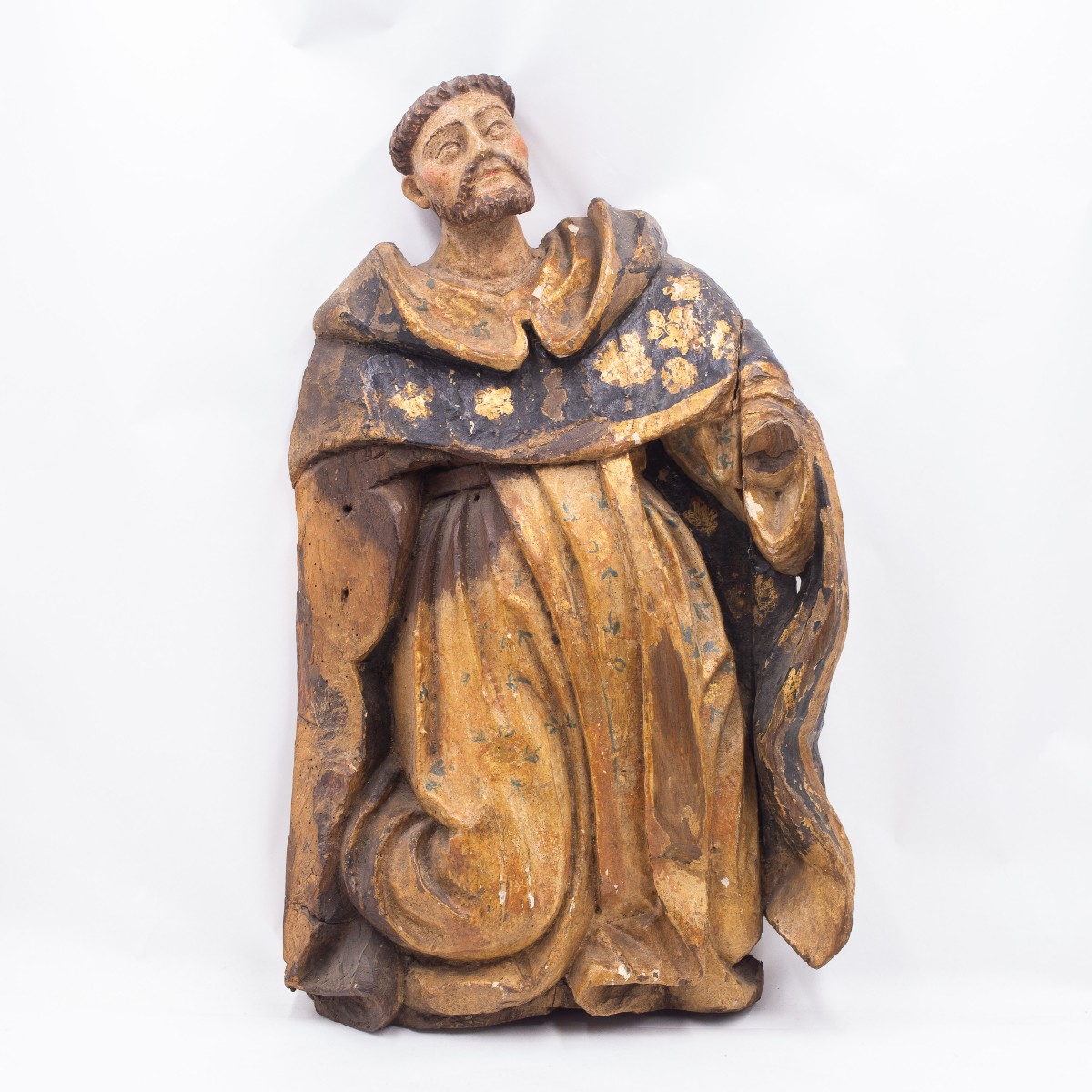 Sculpture religieuse en bois polychrome, XVIIe siècle