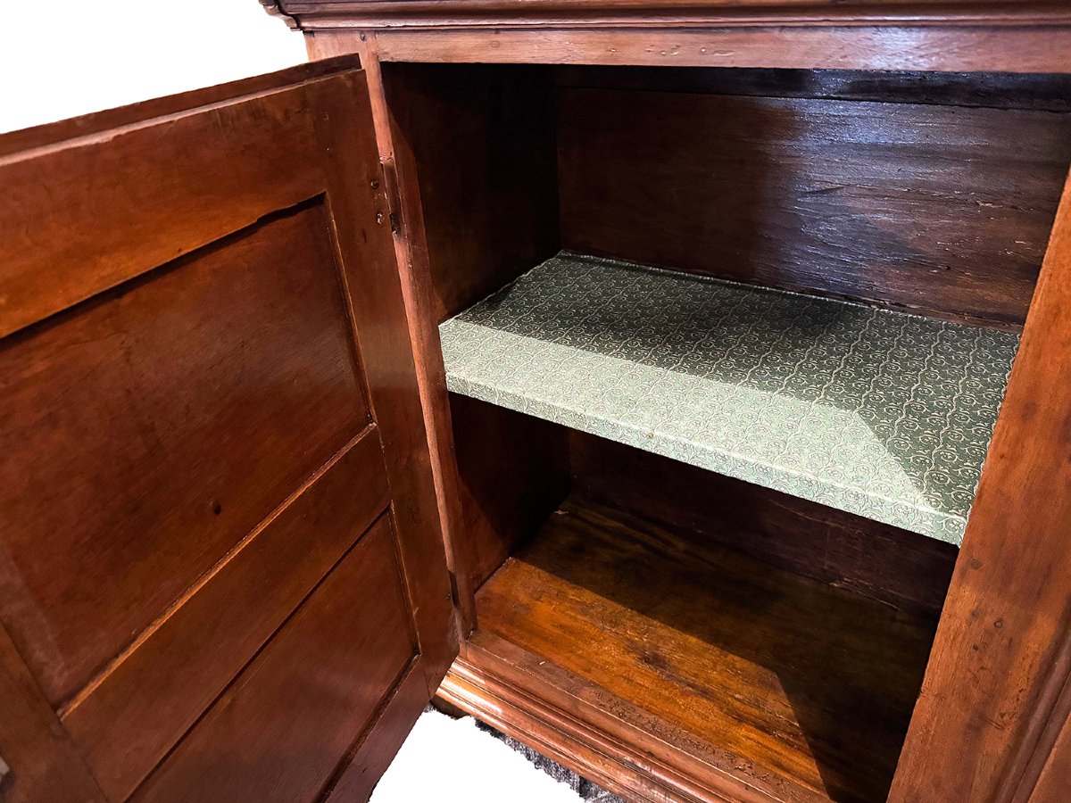 Piedmontese Sideboard In Walnut 18th Century-photo-1