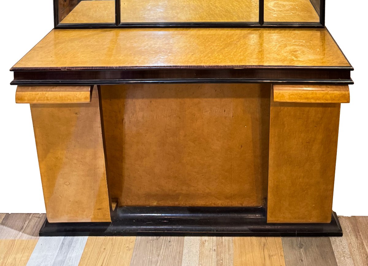 Console Table With Mirror, Art Deco, 1940s-photo-1