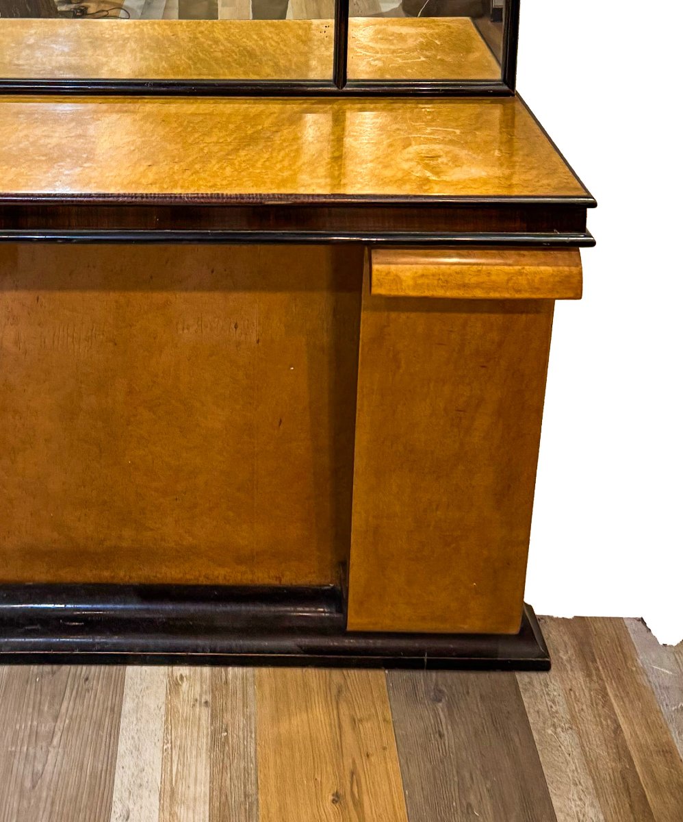Console Table With Mirror, Art Deco, 1940s-photo-2