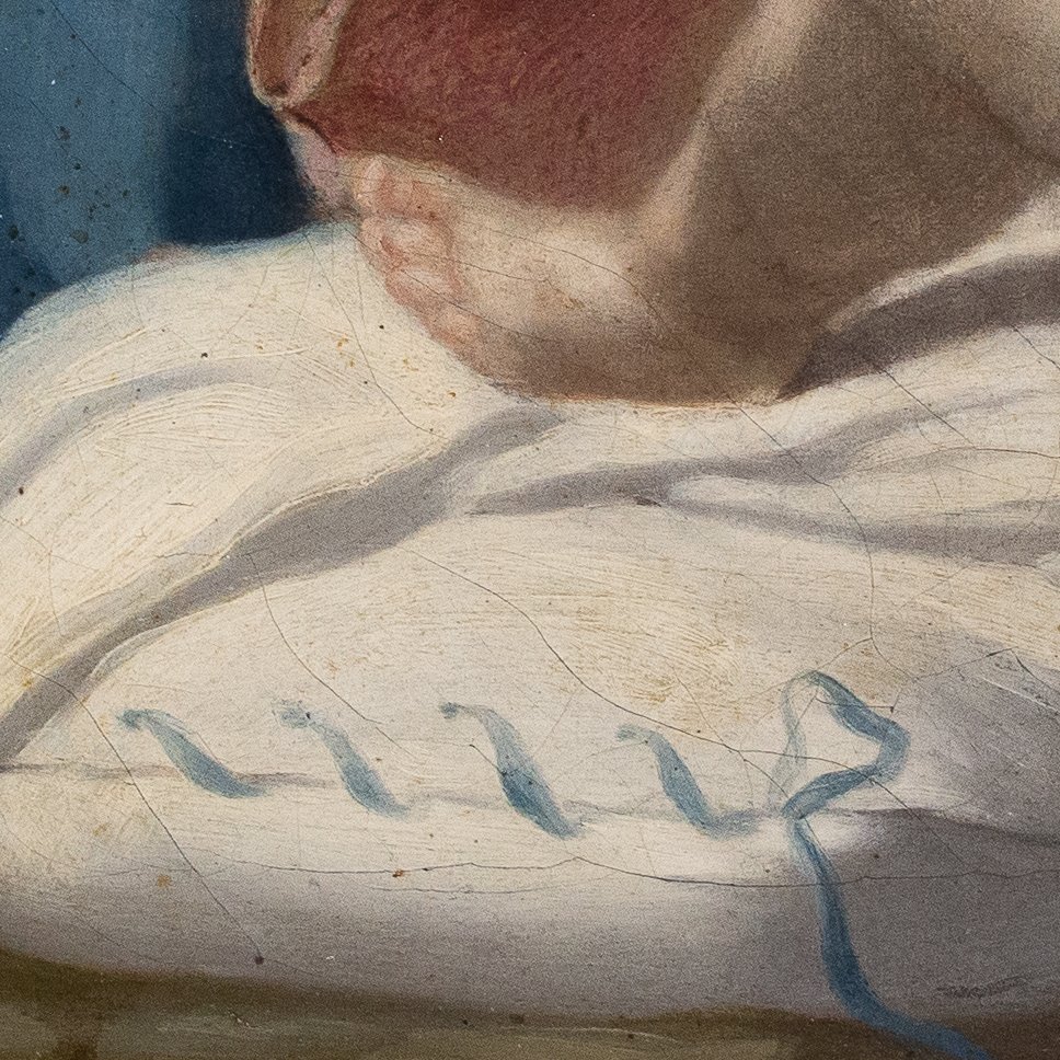 Francesco De Mura, “madonna With Child,” Oil On Canvas, 18th Century-photo-3