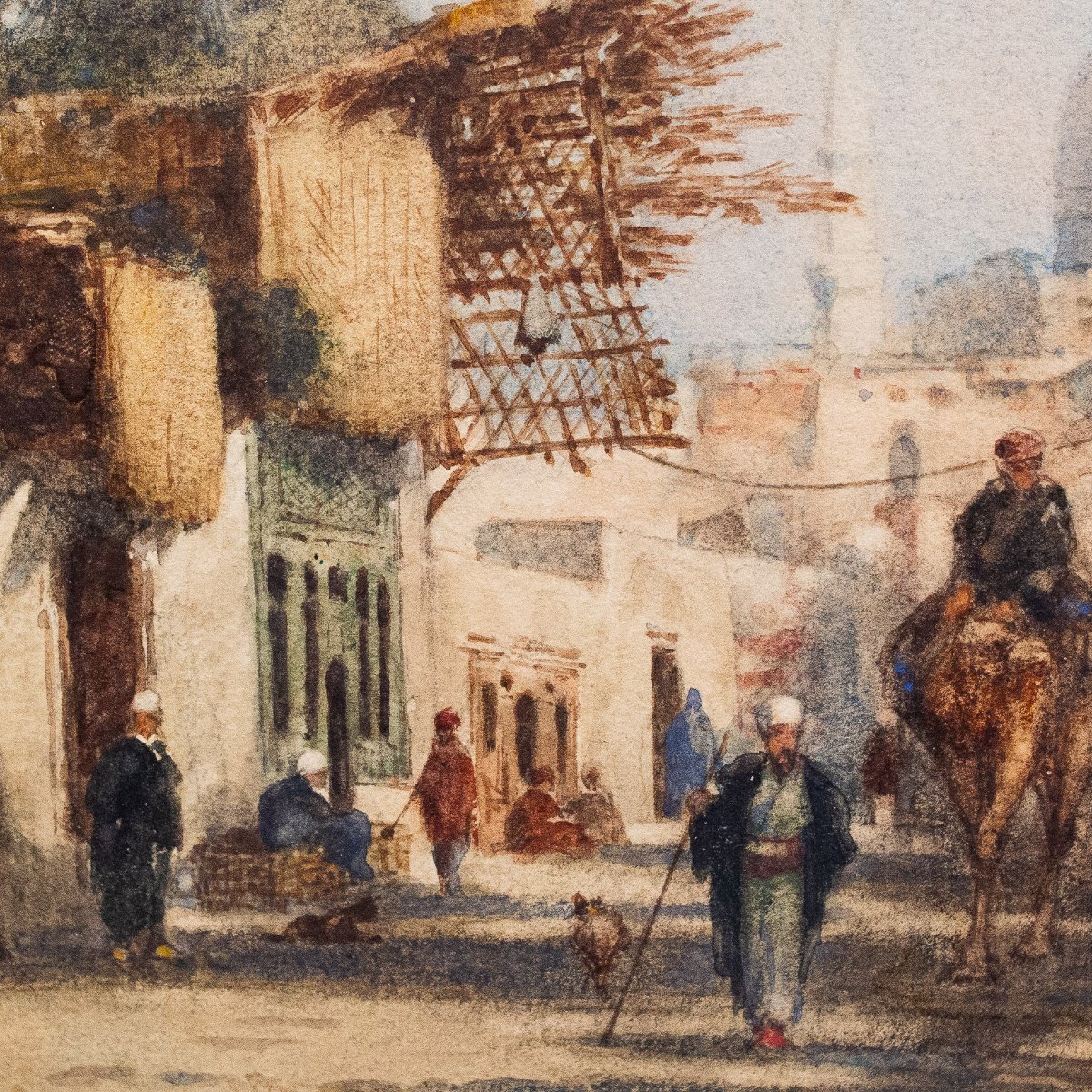 Alberto Pasini, « Le Caire », aquarelle sur papier, XIXe siècle  -photo-6