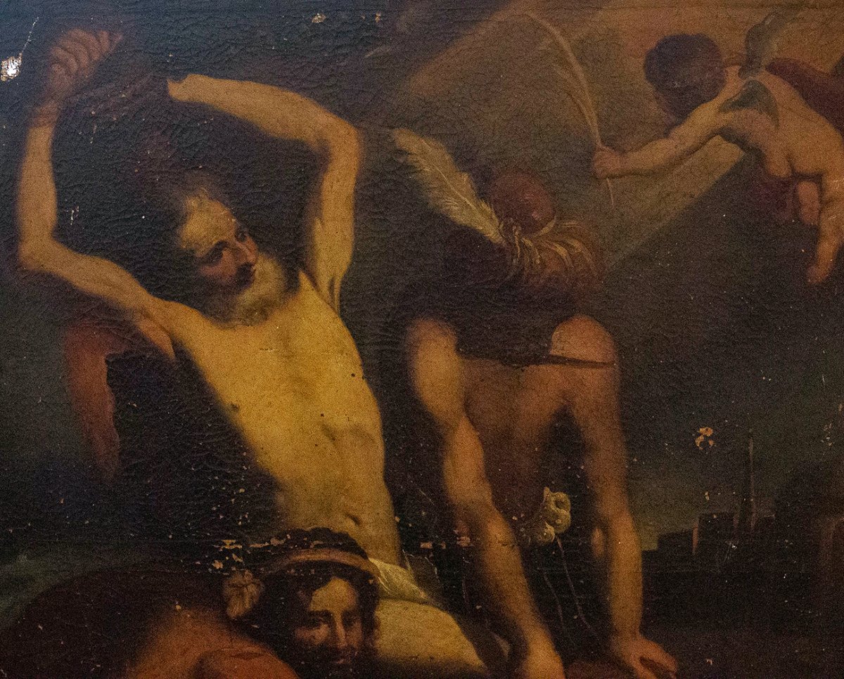 Saint Bartholomew, Oil On Canvas, 17th Century-photo-3