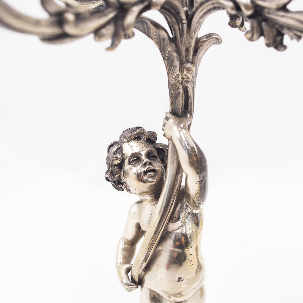 Pair Of Baroque-style Candlesticks, 19th-century Silver, Early 20th Century-photo-7