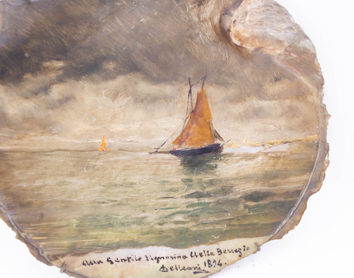 Coquillage peint par Lorenzo Delleani – 1894-photo-2