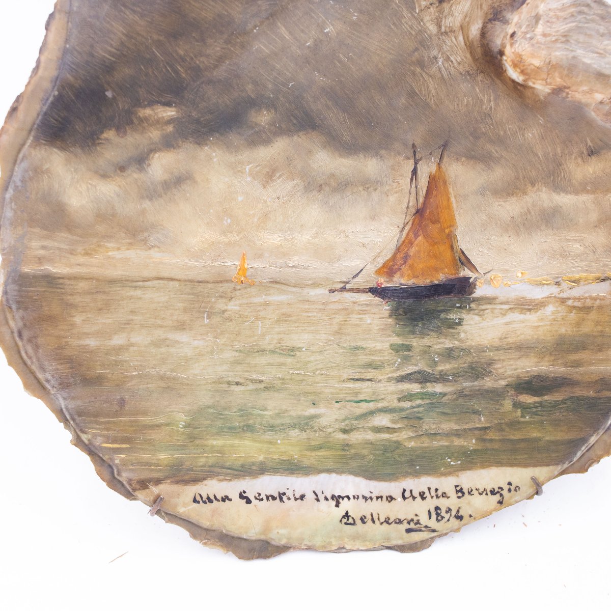 Coquillage peint par Lorenzo Delleani – 1894-photo-4