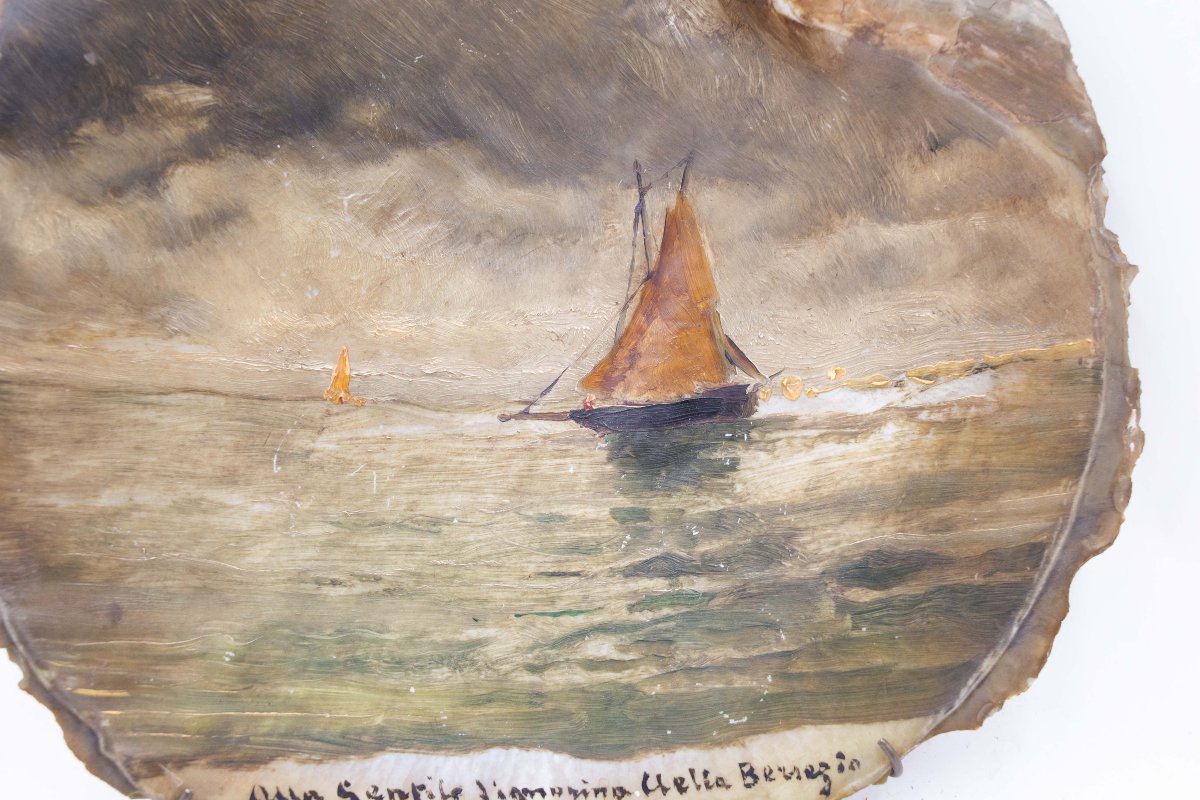 Coquillage peint par Lorenzo Delleani – 1894-photo-5