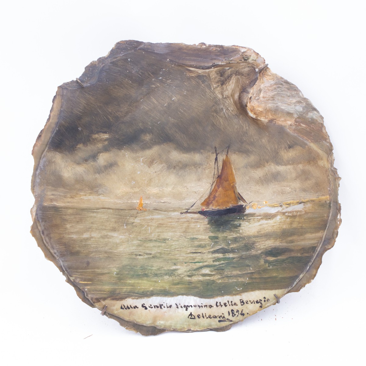 Coquillage peint par Lorenzo Delleani – 1894