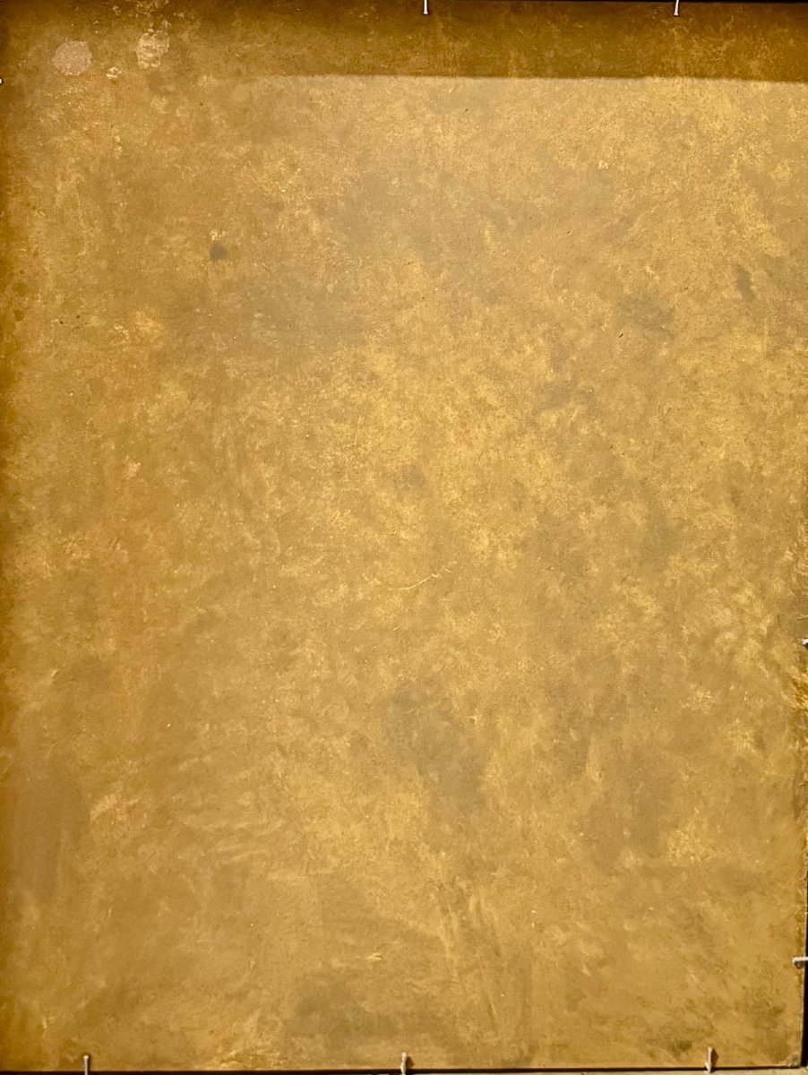 « Portrait d'un vieil homme », huile sur bois, XIXe siècle-photo-2