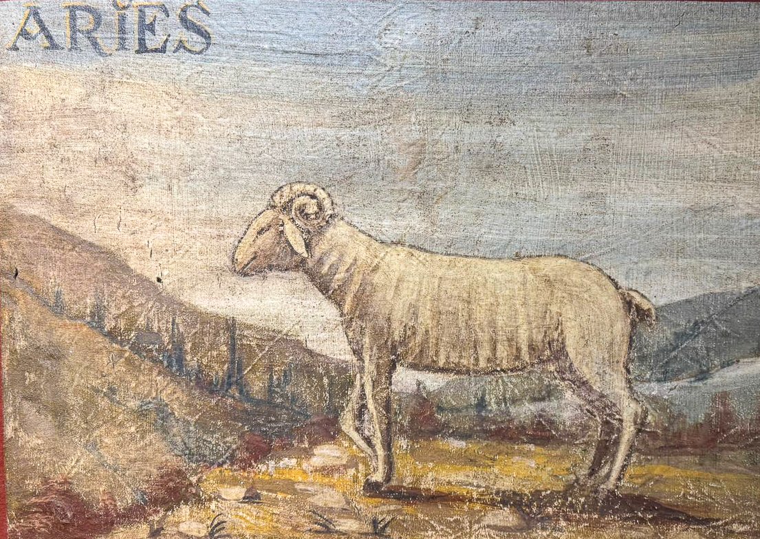 Série d'arrachés originaux du XVIIIe siècle Signes du zodiaque-photo-5