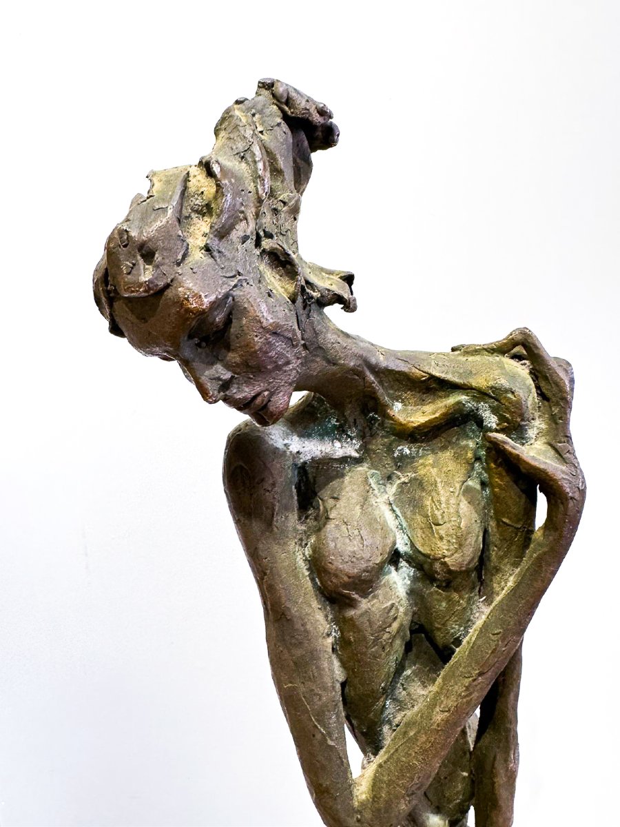 Nuccio Fontanella, « Ballerine », en bronze, signé, XXe siècle-photo-2