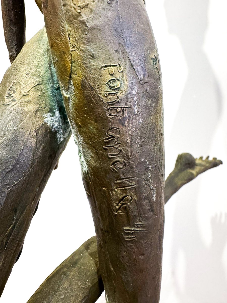 Nuccio Fontanella, « Ballerine », en bronze, signé, XXe siècle-photo-3