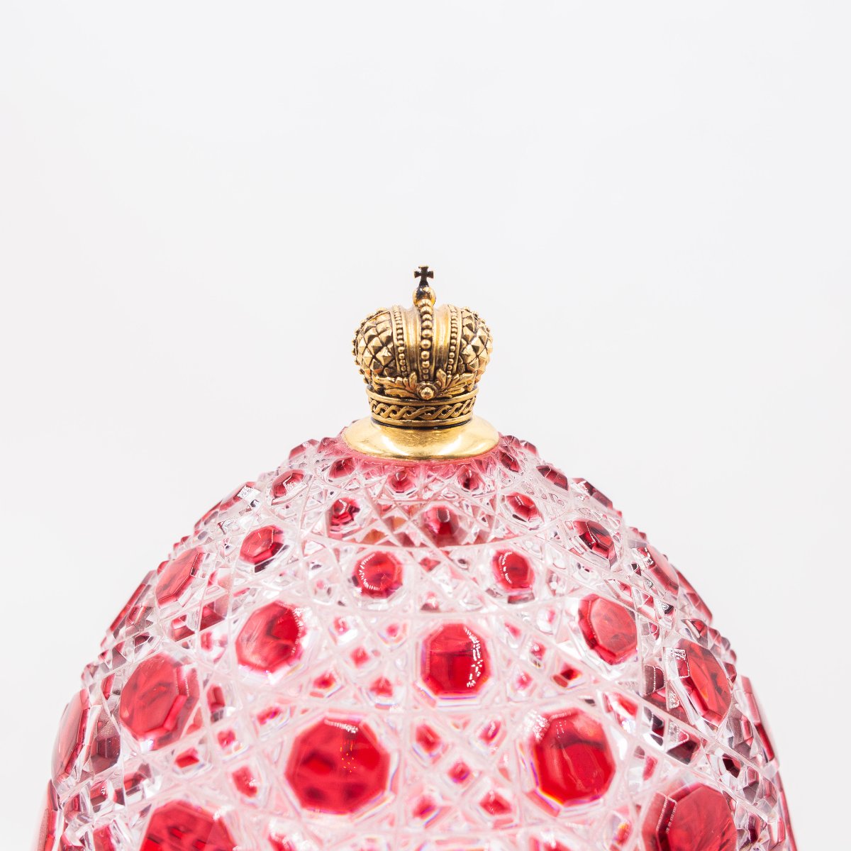 Fabergé, vase/œuf, en cristal, marqué, époque 1900-photo-1