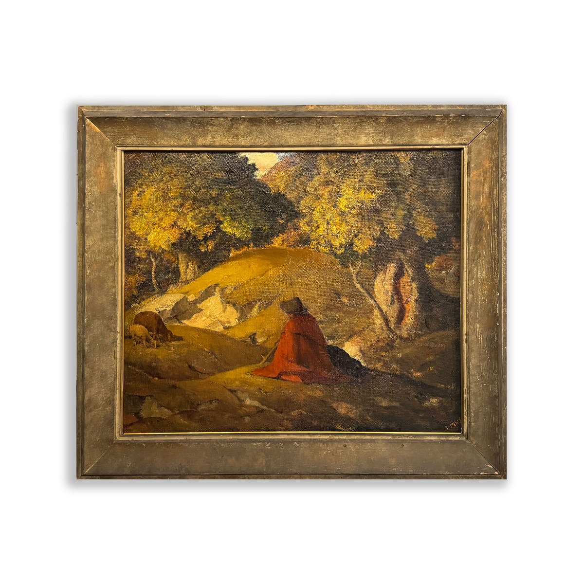 Italo Mus, “quiete Autunnale” (autumn Stillness), Oil On Canvas, Signed, 1940s-photo-3