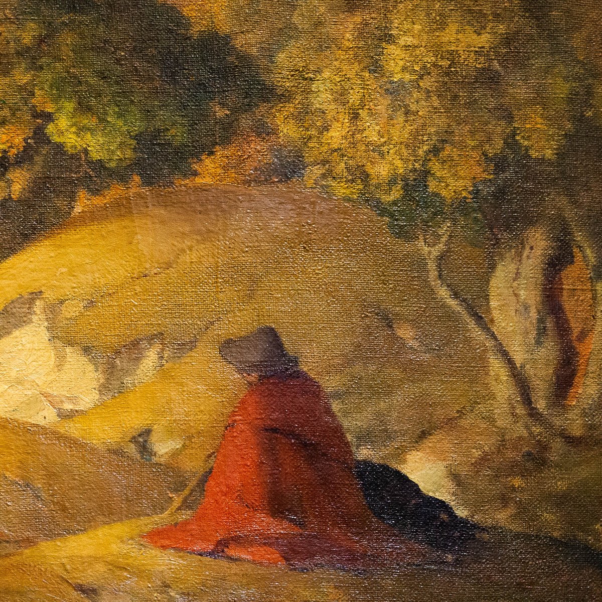 Italo Mus, “quiete Autunnale” (autumn Stillness), Oil On Canvas, Signed, 1940s-photo-1