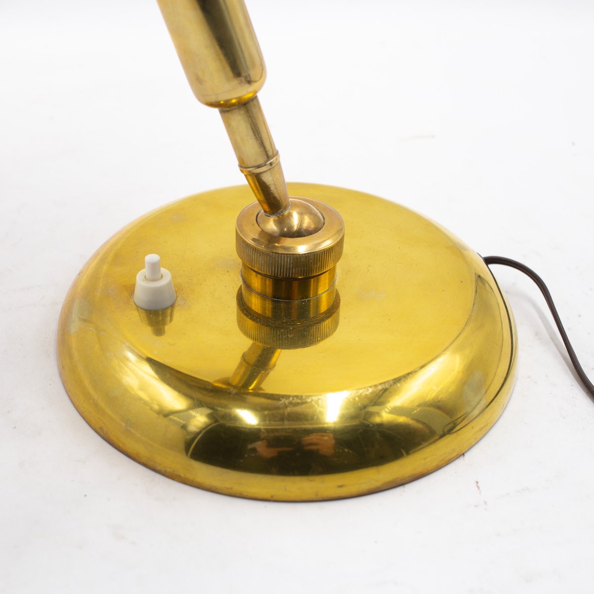 Giovanni Michelucci pour Lariolux, lampe en laiton, années 40-photo-2