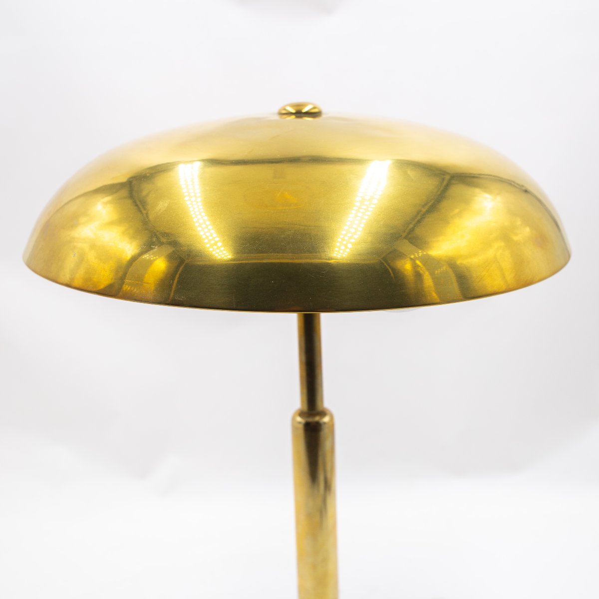 Giovanni Michelucci pour Lariolux, lampe en laiton, années 40-photo-6