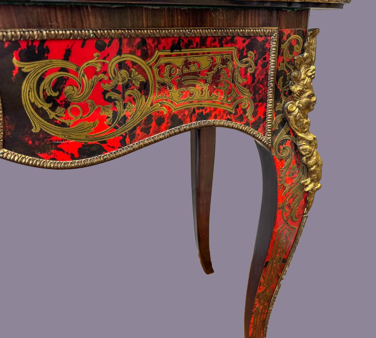 Console de jeu en marqueterie Boulle, XIXe siècle-photo-3