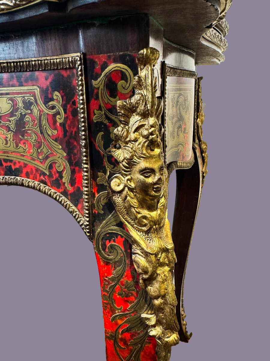 Console de jeu en marqueterie Boulle, XIXe siècle-photo-5