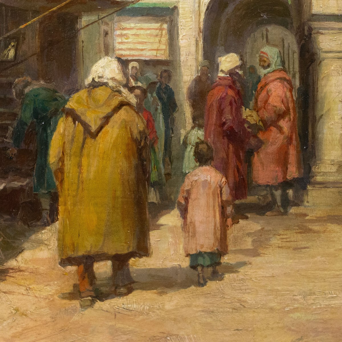 Giuseppe Gheduzzi, “orientalist Scene,” Oil On Panel, Signed, Early 1900s-photo-4