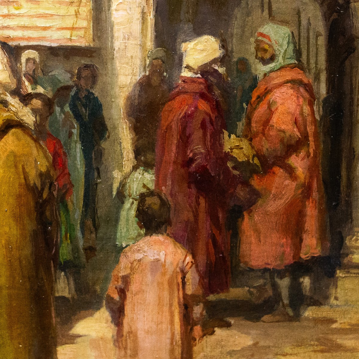 Giuseppe Gheduzzi, “orientalist Scene,” Oil On Panel, Signed, Early 1900s-photo-6