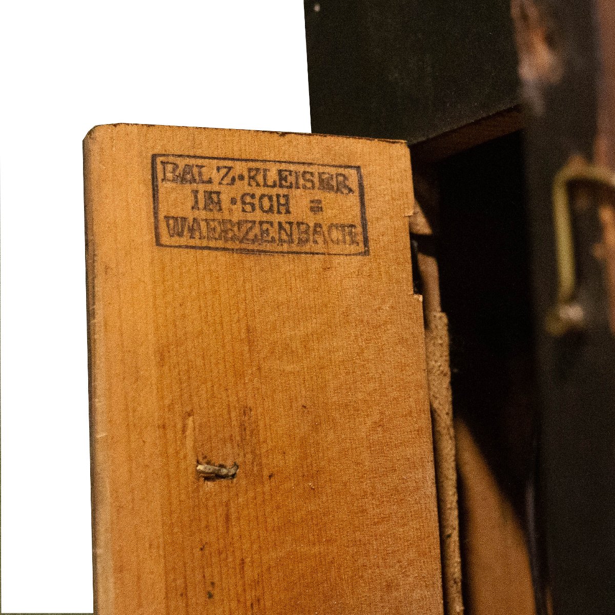 Horloge à cadre avec automate aux yeux mobiles de Balz Kleiser, XIXe siècle-photo-2