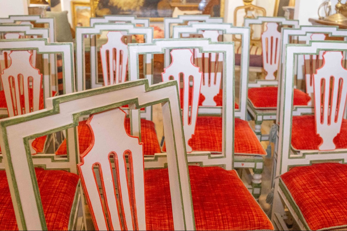 Set Of Six Original Louis XVI Chairs From The 18th Century.-photo-1