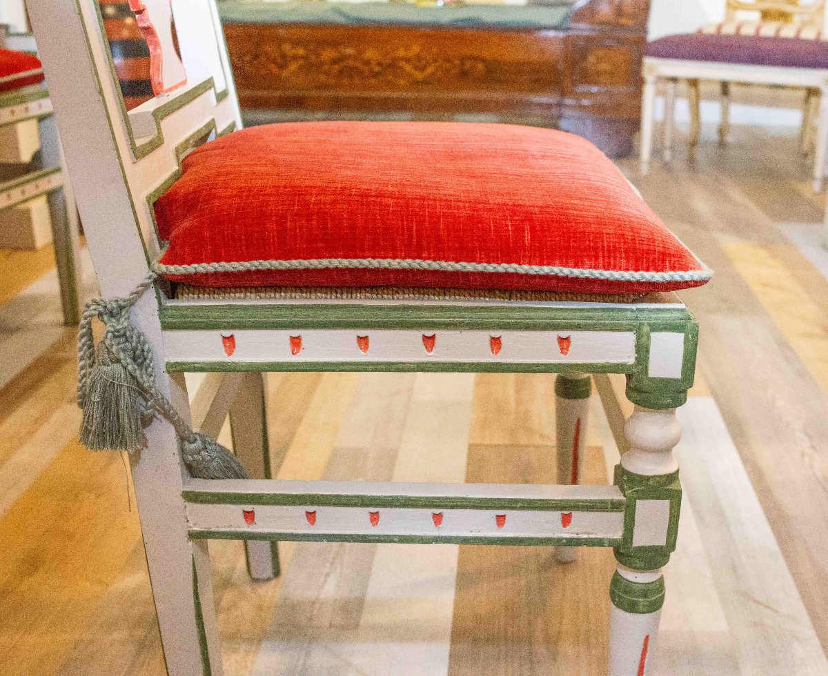 Set Of Six Original Louis XVI Chairs From The 18th Century.-photo-7