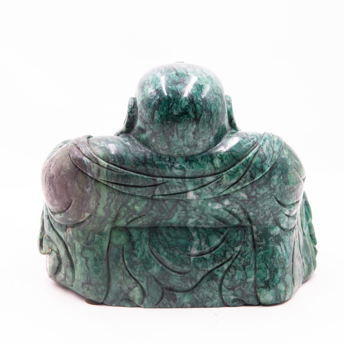 Bouddha rieur, en jade, début du XXe siècle-photo-4