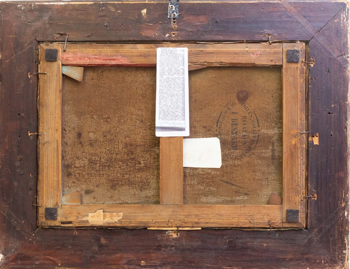 J. G. Gagliardini, « Petit port près de Toulon », huile sur toile, signée, début du XXe siècle-photo-2