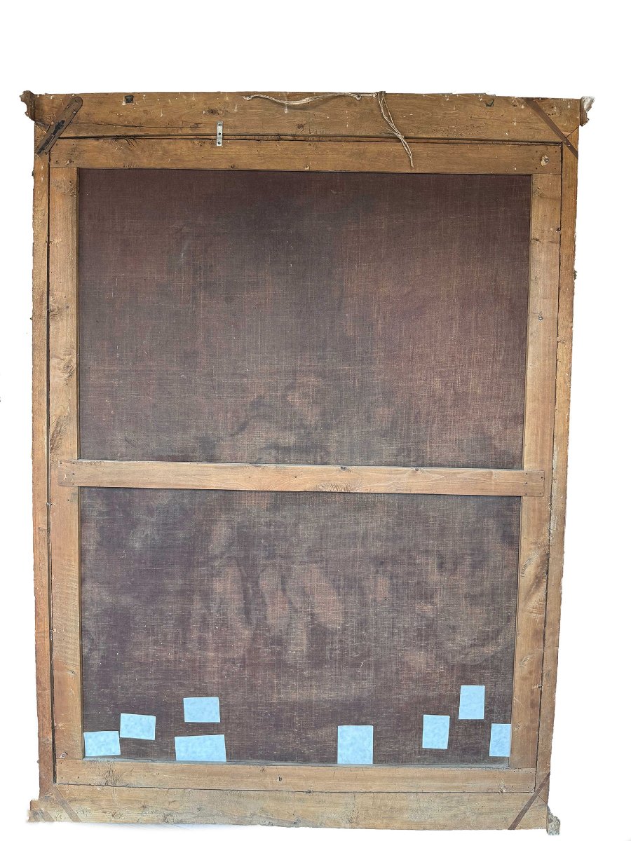 Biblical Scene, Oil On Canvas, Dated Between 1600 And 1700-photo-3