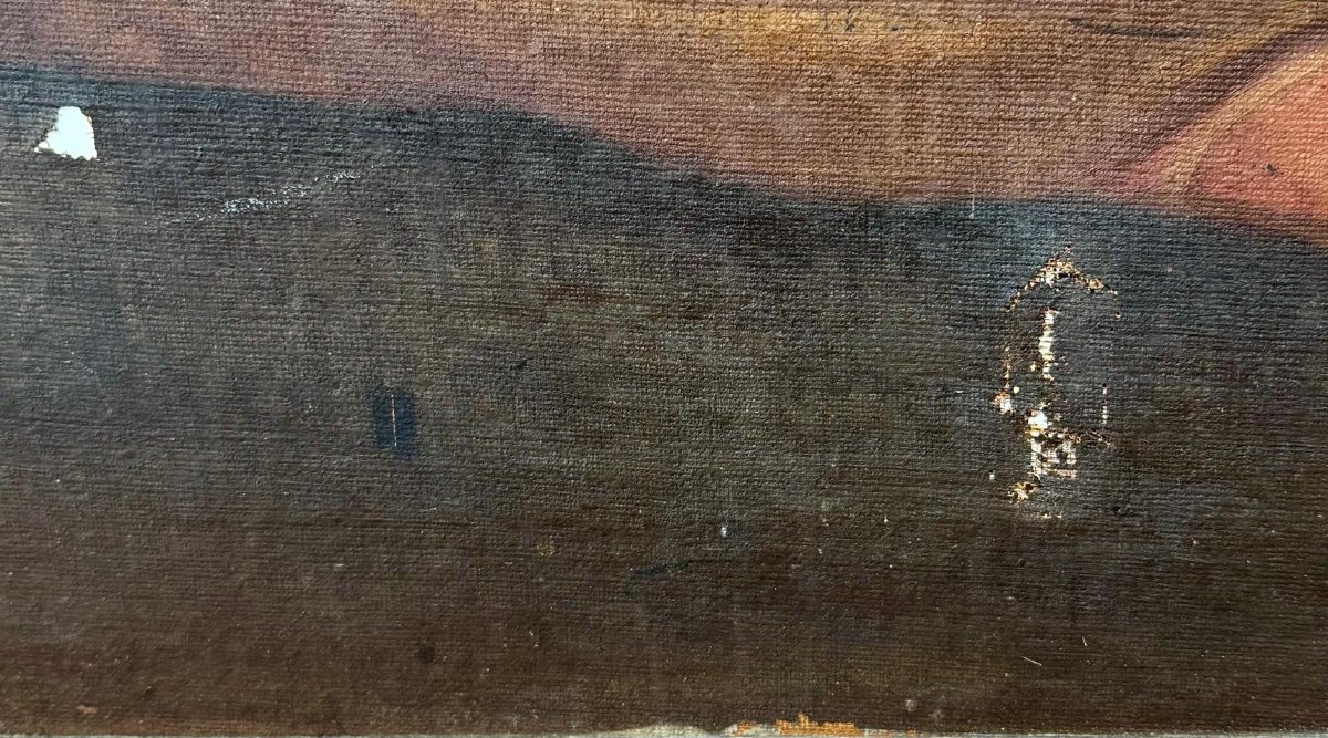 Biblical Scene, Oil On Canvas, Dated Between 1600 And 1700-photo-7