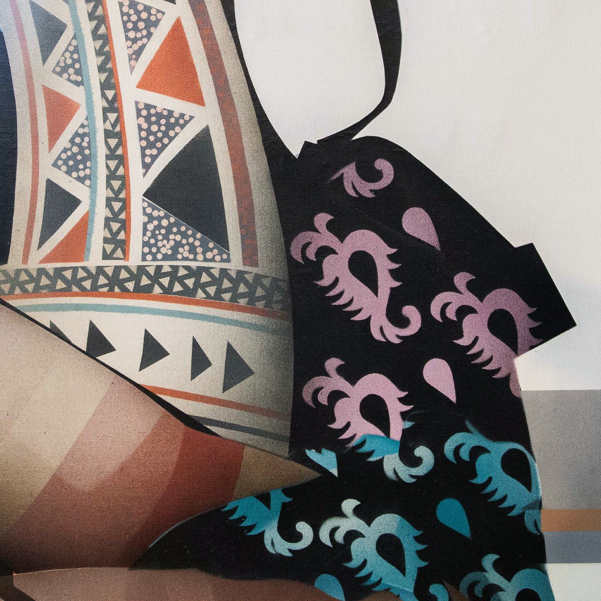 Giuseppe Guerreschi, « Jeune fille, sculpture et paysage », huile sur toile, 1975-photo-5